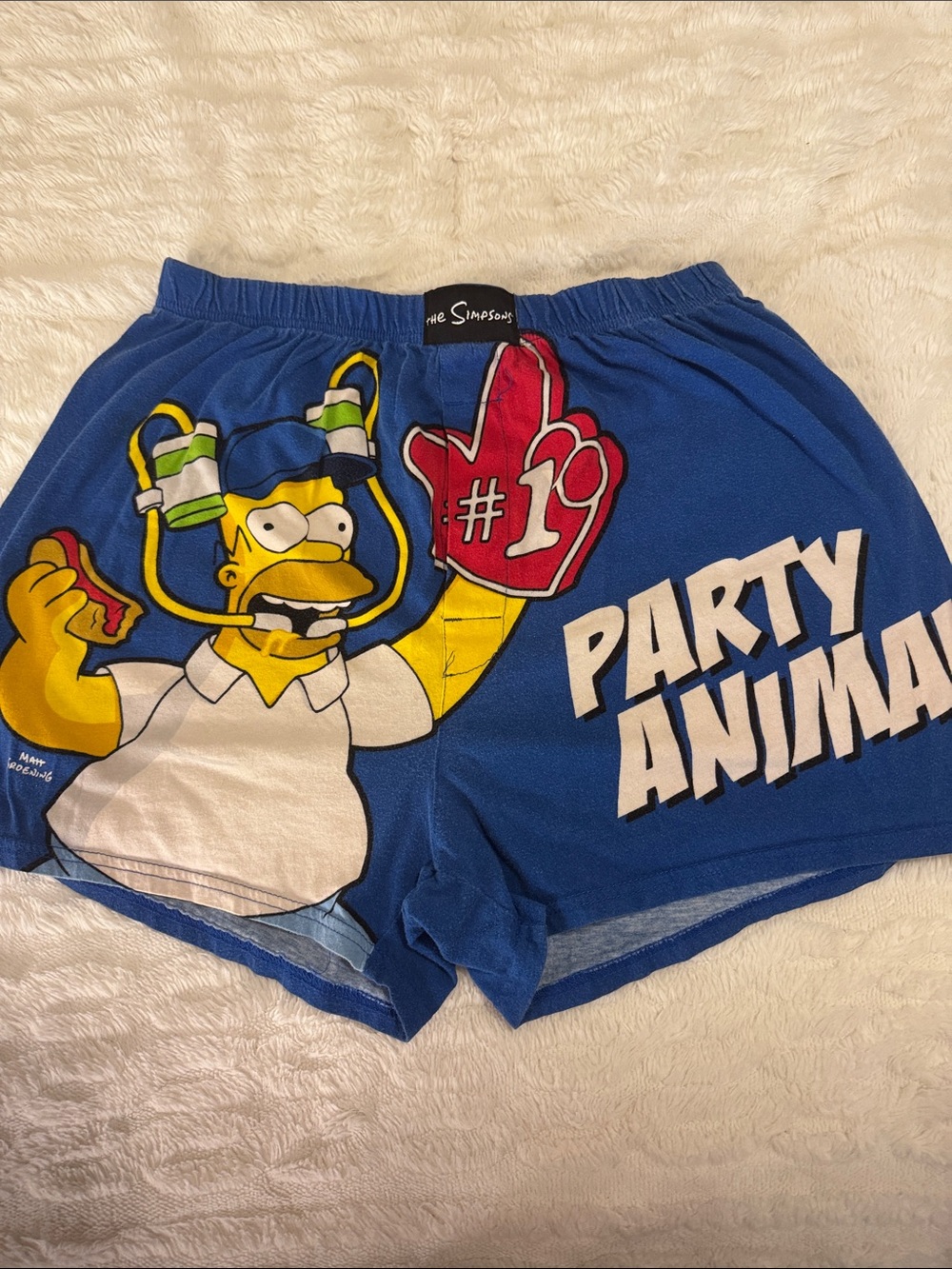 Blue Graphic Men's Athletic Shorts - Party Animal Design